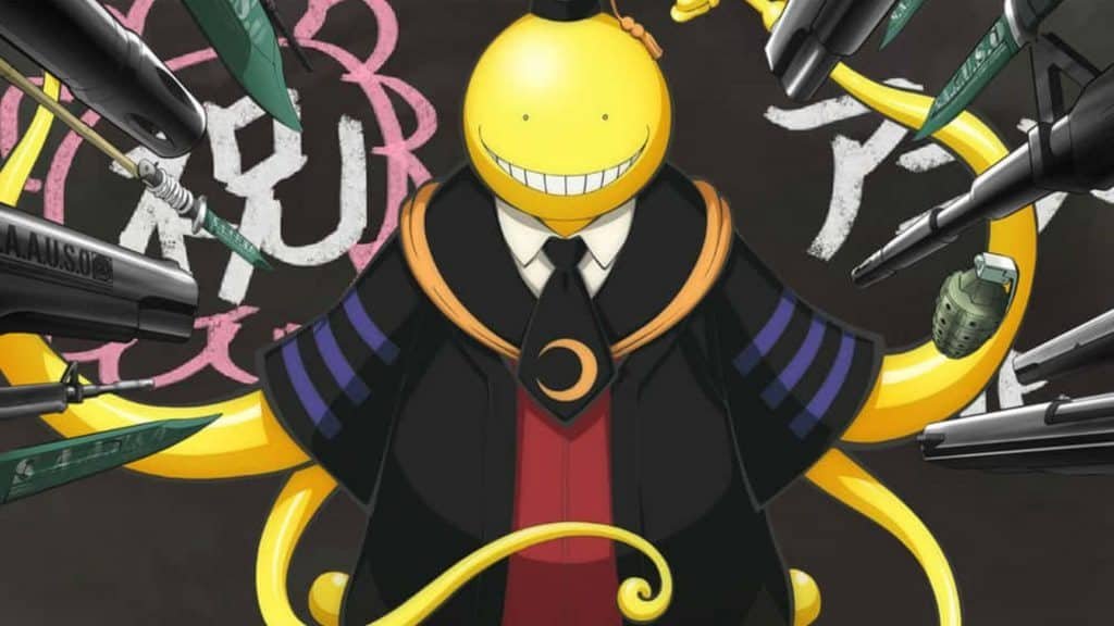 imagem mostra um personagem do anime Assassination Classroom