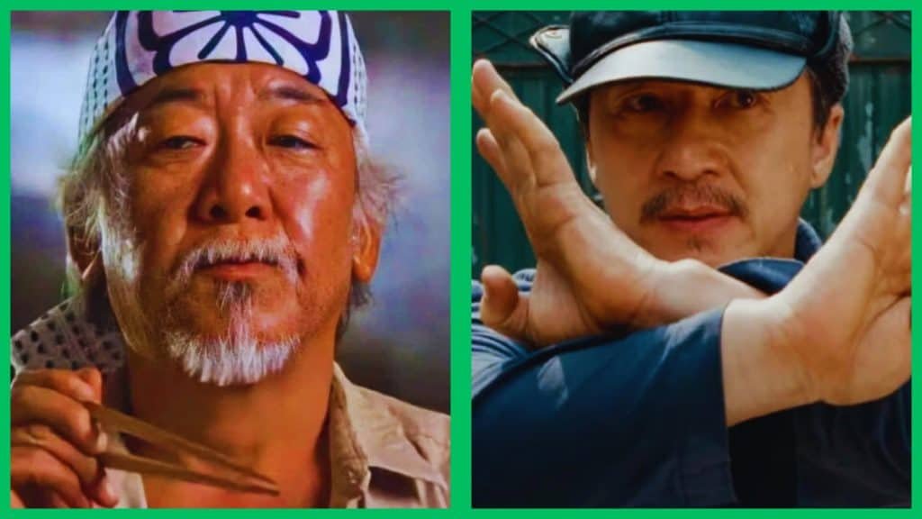 Pat Morita e Jackie Chan 