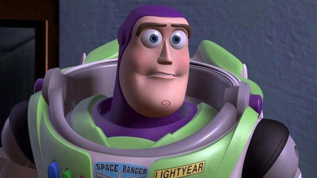 O personagem Buzz Lightyear, de Toy Story.