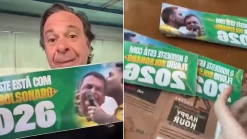 Gilson Machado distribui adesivos pró-Flávio Bolsonaro e PT aciona TSE por suposta campanha antecipada