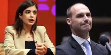 Carmen Lúcia acompanha Moraes para condenar Eduardo Bolsonaro por post contra Tabata