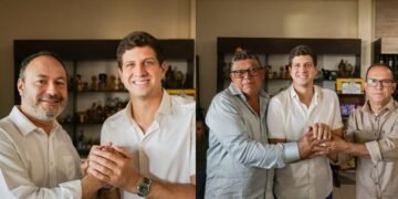 Após passagem por Araripina, João Campos recebe apoio de pré-candidato de partido aliado a Raquel em visita a Ouricuri