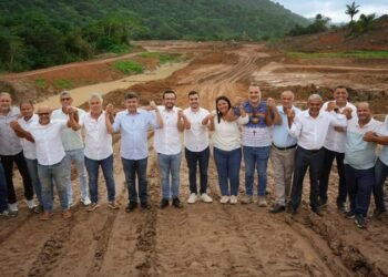 Eduardo da Fonte visita obras da Barragem do Engenho Pereira e elogia retomada promovida pelo Governo de Pernambuco