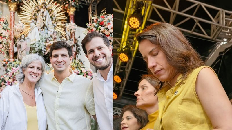 Raquel Lyra e João Campos e suas bases dividem palco na celebração de Nossa Senhora do Carmo