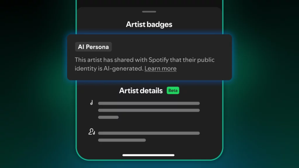 Selo de IA do Spotify