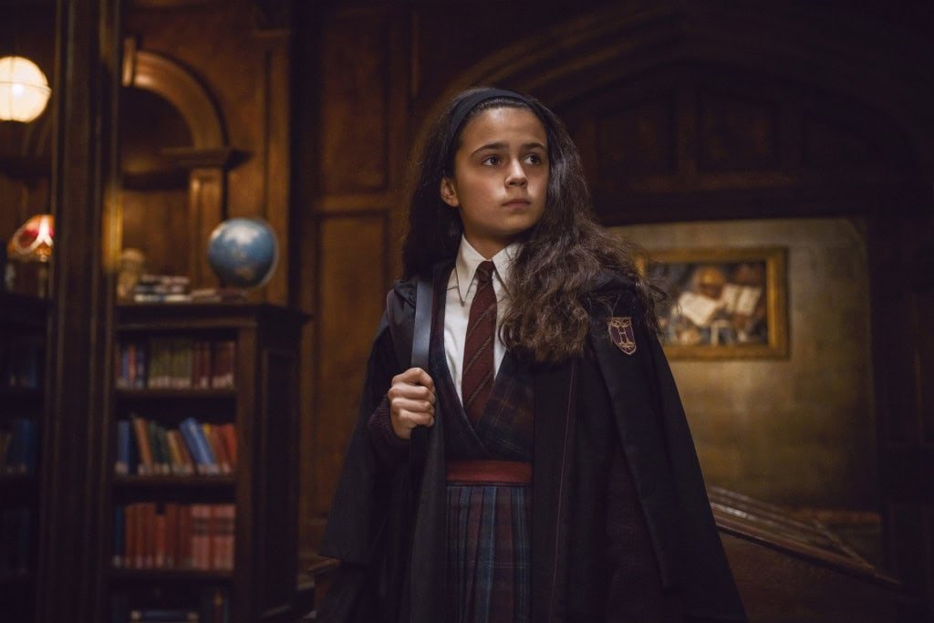 Arabella Stanton como Hermione Granger em cena da série Harry Potter e a Pedra Filosofal