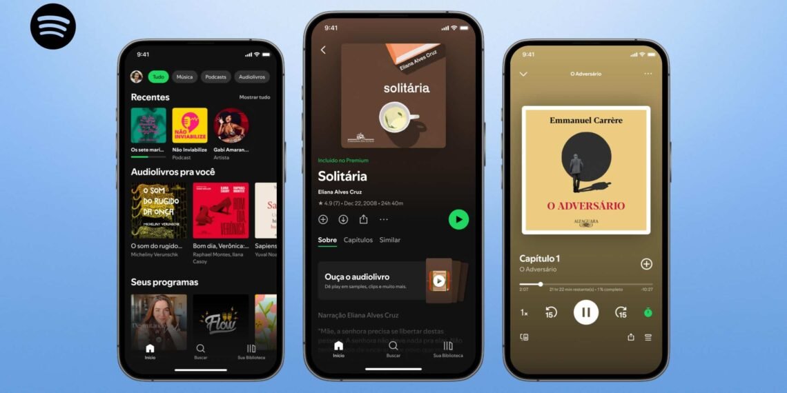 Spotify libera audiolivros para assinantes Premium no Brasil