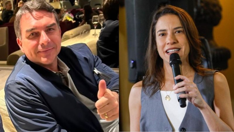 “Será uma honra sentar com Raquel Lyra”, acena Flavio Bolsonaro em rede nacional